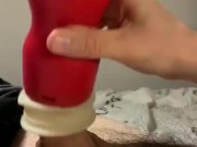 Masturbate and cum in fleshlight tenga