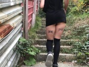 Anal plus creampie with sports redhair in real public place 1/16