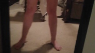 Peeing in my panties, down my leg and in the floor