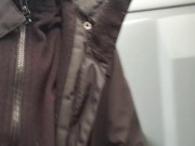 Nerdy Girl Hosing Down A Urinal With Her Piss 2/16