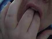 Sucking on my fingers 