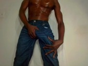 Hot guy jacks big black cock! 4 huge cumloads! 1/16