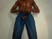 Hot guy jacks big black cock! 4 huge cumloads! 5/16