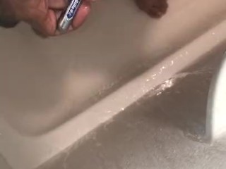 Shaving my dick & cumming at the end