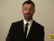 Real ebony submissive Chanel Santos gets cum 3/16