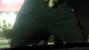 Swinging Helicopter Dick Standing On Car Flashing Cock In Public Parking