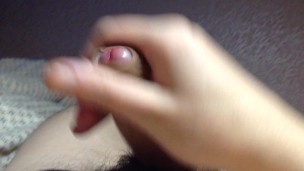 Fingering a big cock. Home part 4