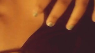 Pretty Ebony Plays with Super Soft Natural Boobs