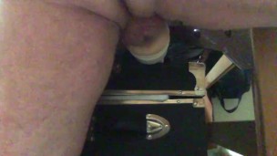 Getting High and Pounding My Fleshlight Doggystyle (w/ hand fuck)
