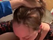 Smoking deepthroat with facial  7/16