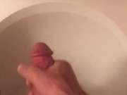Shower masturbation cum n watch me rub my bog cock 