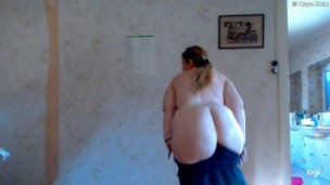 BBW does a striptease on Warrant's song Cherry pie version not masturbation
