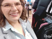 she swallows my cum in a changing room while I control her lovense vibrator 6/16