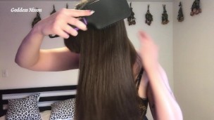 Long Brunette Hair Brushing - Preview