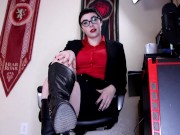 Office Boot Slut Interview - Screenshot 2 of 16 - Big Boobs