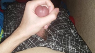 Masturbating with nice thick cum load 