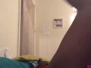 Teen mom home alone, showing off and playing with her pussy