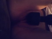 Magic wand cum pretty pink pussy teen squirt 