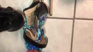 Girlfriends heels fucked and cum
