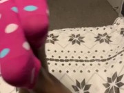Teen shows socks close up pov ASMR