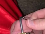 Rubbing his Tiny Caged Dick - Screenshot 14 of 16 - Chastity Cage