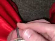 Rubbing his Tiny Caged Dick - Screenshot 5 of 16 - Chastity Cage