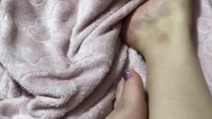 Putting lotion of my soft sexy feet