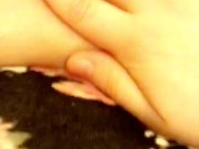 Quick Pussy Play While Dads In Other Room..Shhh...