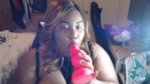 Busty Bad Dragon Blow Job & Tit Fuck