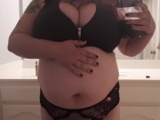 2 Liter Belly Bloat in Lingerie