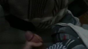 Jerking Next To Step-Brother Ends In Massiv Cumshot 