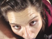 best blowjob holding constant eye contact and swallow mouthful of cum POV 13/16