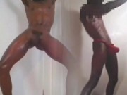 Hot guy strokes his Big black dick! Huge cumload! 8/16