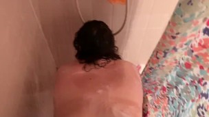 Soapy shower sex hitting it from the back quick pound to start the day