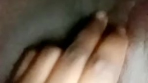 Black girl playing with her wet pussy (sexy moans) 