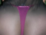 Muestra sus tetas y luego la follo rico, con sus tanga rosada y lencería!