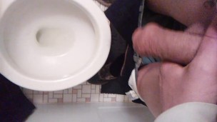 POV Standing Up as I Piss