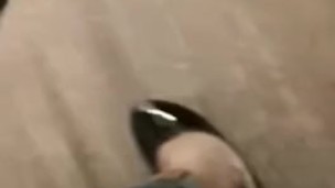 Sexy feet in black heels