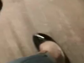 Sexy feet in black heels