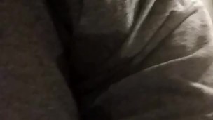 Wetting myself in grey boxers
