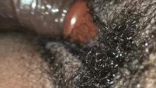 Tight Pussy getting fucked by 6.5 in dildo 