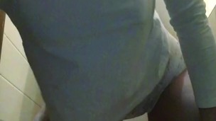 Girl masturbation , striptease and smoking, balaclava helmet