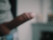 White uncut dick pulsating cum in 4K 10/16