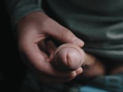 White uncut dick pulsating cum in 4K 5/16