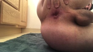 straight hunk working on milking himself 