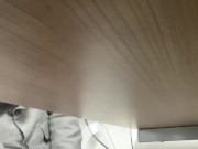 Work masturbation under the desk - big cock wanking in my office. Public
