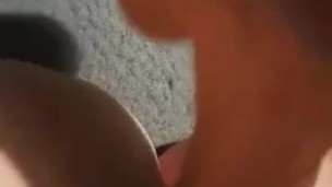 Teen playing with toy in freshly shaven tight pussy