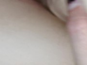 SLOPPY MOANING CLOSE UP PUSSY RUBBING WHILE GETTING ANAL FROM DILDO