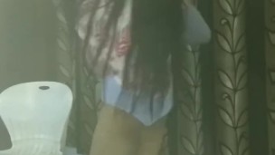 Dancing,stripping,and getting fucked in clothes from girls hostel