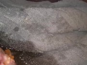 My pussy filled to the brim with piss then I gush it out & piss on my self 7/16